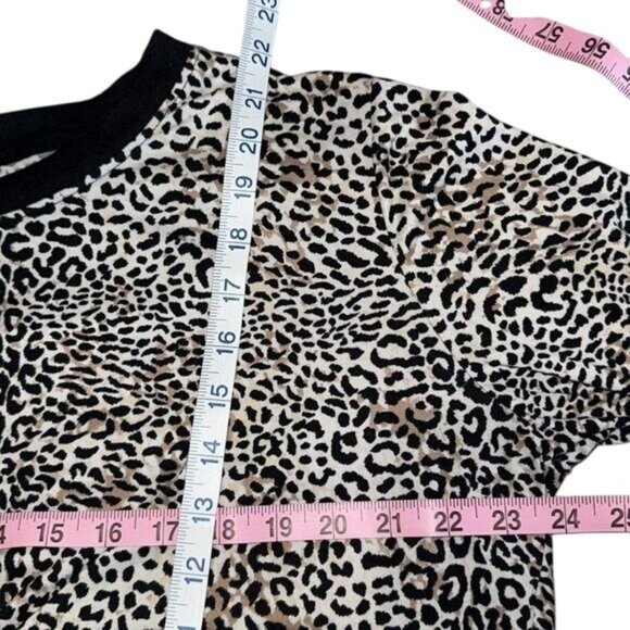 Leopard Print Lounge Set By Pillow Talk L/XL Polyester & Spandex Womens Two-Piec - Picture 7 of 7